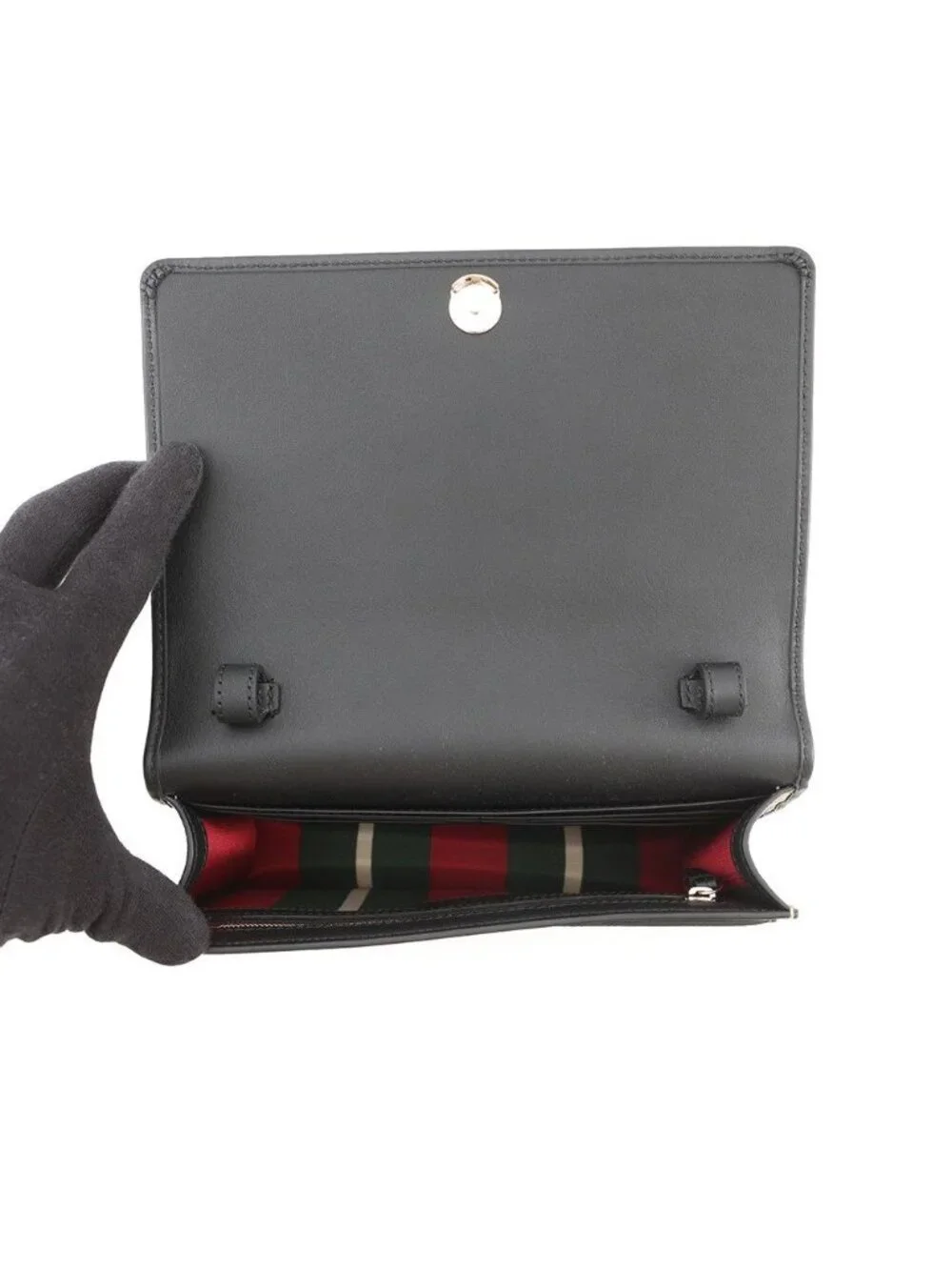Gucci Shoulder Wallet GG Emblem Leather